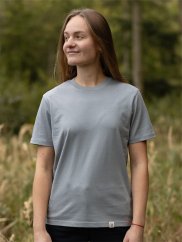 Dámské tričko Bez potisku - šedomodré