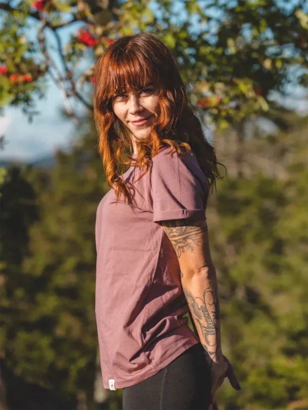 Dámské tričko Bez potisku - ibiškové