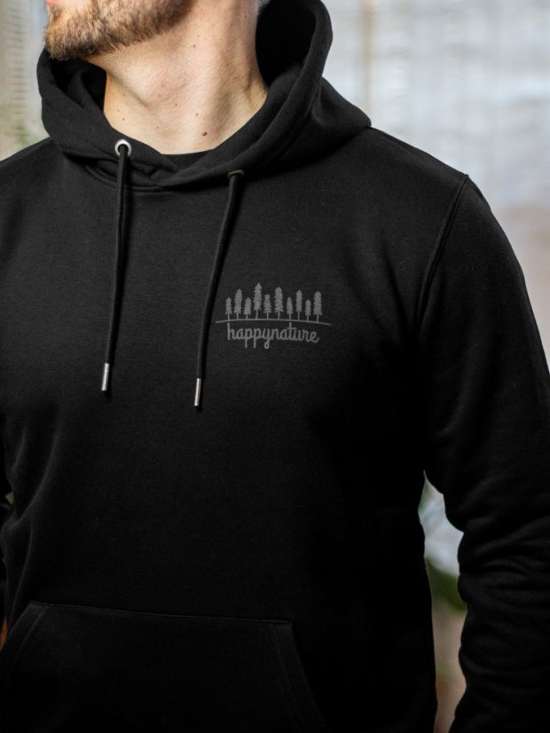 Pánská mikina 10 stromů - černá